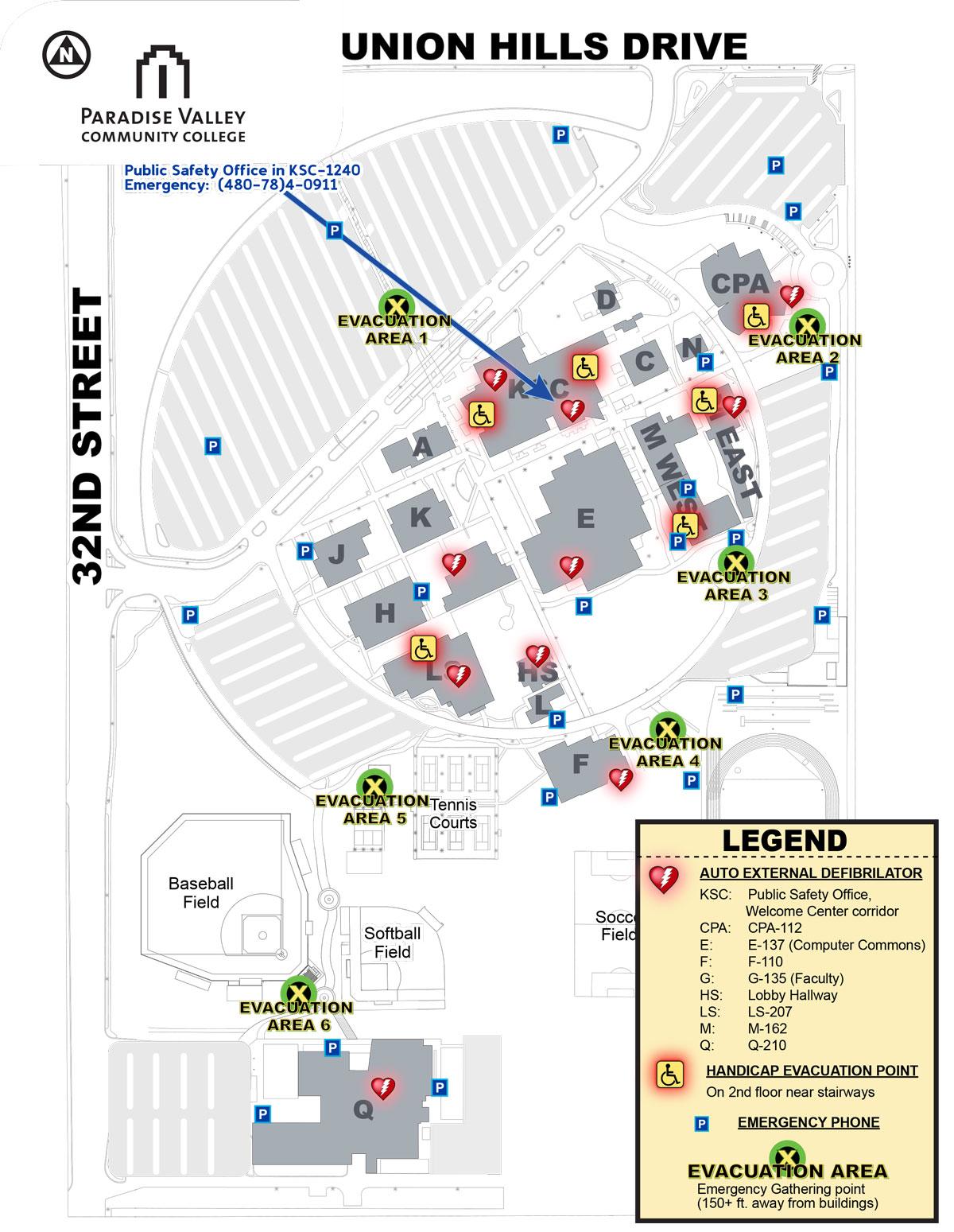 phoenix college campus map phoenix college campus map