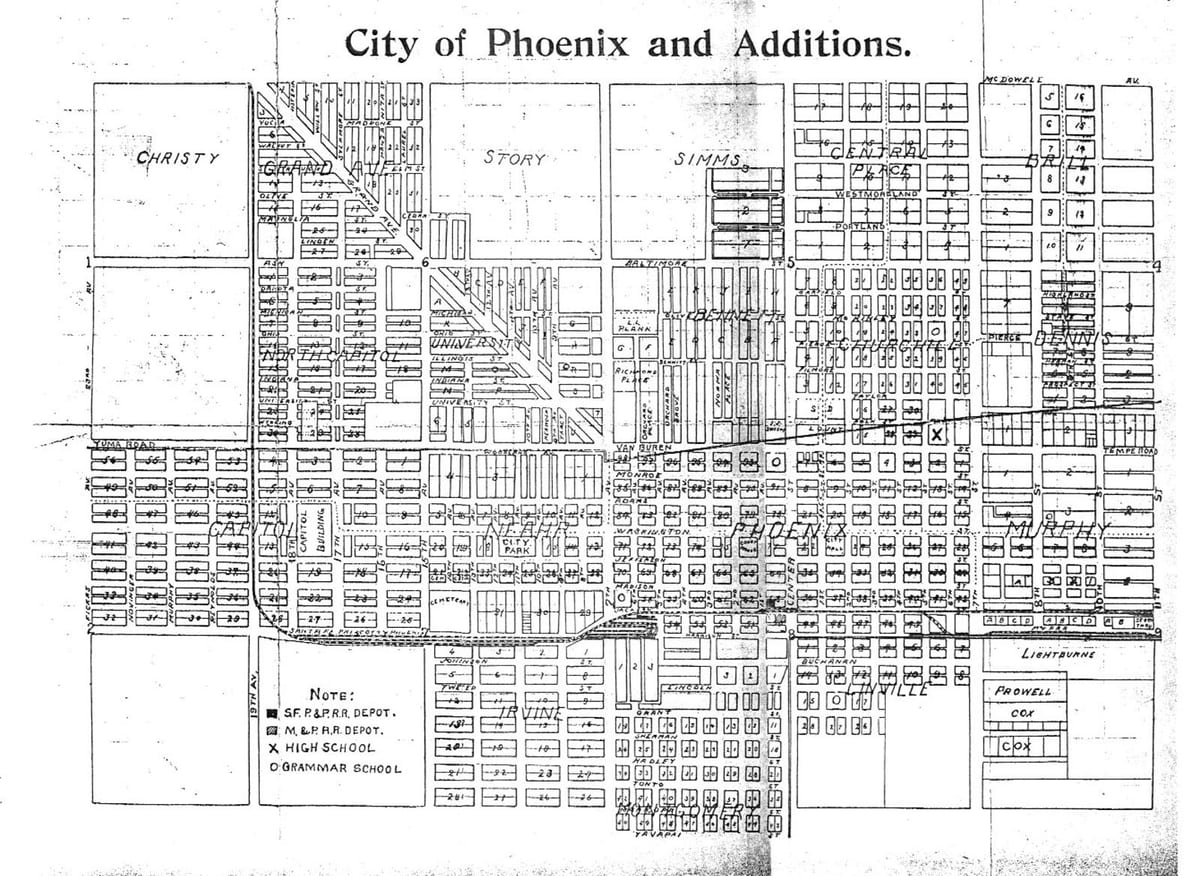 નકશો મેટ્રો ફોનિક્સ